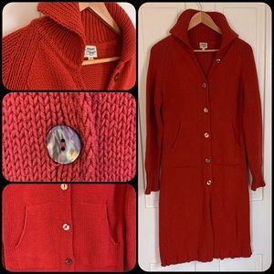 designer Margaret O’Leary cotton-rich knit cardigan sweater S